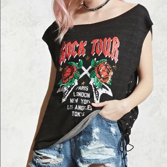 forever 21 band tees